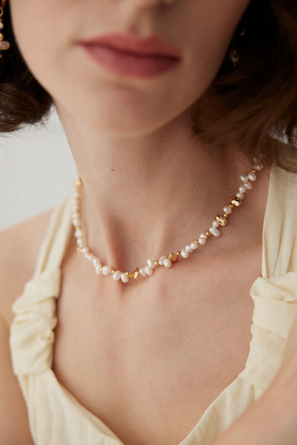 VG-Sterling Silver Necklace - Elegant Pearl
